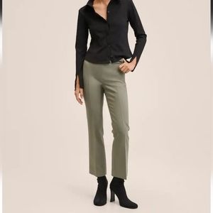 Mango XS flare crop trousers